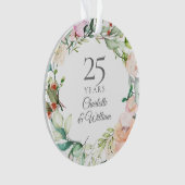 25e Jubileum Waterverf Rozen Floral Ornament (voorkant)