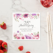 25e jubileum Waterverfrozen Groene decoratie Servet (Insitu)