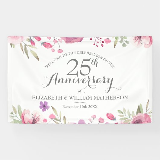 25e jubileum Waterverfrozen Welkom Spandoek (Horizontaal)