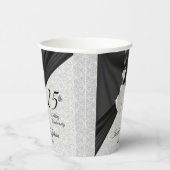 25e Jubileum - Weddenschap, verjaardag of service Papieren Bekers (Rechts)