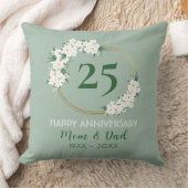 25e Jubileum White Green Floral Chinoiserie Kussen (Deken)