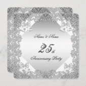25e Jubileum White Silver Lace Kaart (Voorkant / Achterkant)