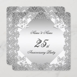 25e Jubileum White Silver Lace Kaart
