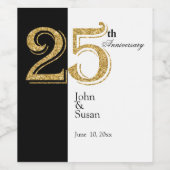 25e Jubileum Wijnlabel Wijn Etiket (Enkel label)