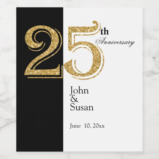 25e Jubileum Wijnlabel Wijn Etiket (Enkel label)