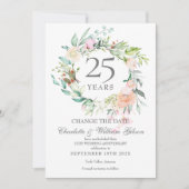 25e jubileum Wijzig de datum Rozen Bloemstuk Kaart (Voorkant)