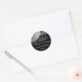 25e Jubileum WIT ZILVER ZWART Rozen Sticker (Envelop)