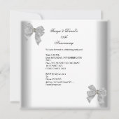 25e jubileum wit zilveren overlay boog juweel kaart (Achterkant)