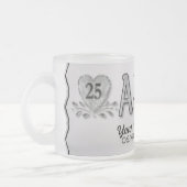 25e Jubileum - Zilver - Aanpassen Matglas Koffiemok (Links)