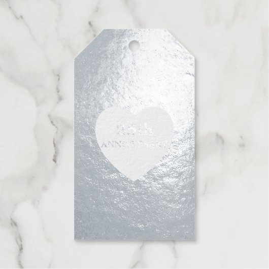 25e Jubileum Zilver Cadeaulabels (Voorkant)