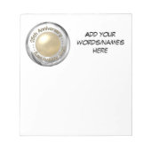 25e Jubileum ("Zilver" en "Pearl" "3-D") Notitieblok (Voorkant)