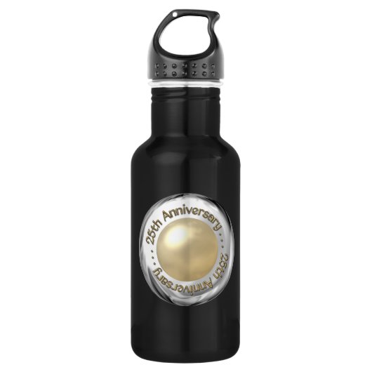 25e Jubileum ("Zilver" en "Pearl" "3-D") Waterfles (Voorkant)