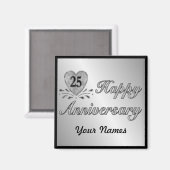25e Jubileum - Zilver Magneet (Voorkant / Achterkant)