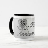 25e Jubileum - Zilver Mok (Voorkant links)