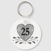 25e Jubileum - Zilver Sleutelhanger (Voorkant)