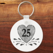 25e Jubileum - Zilver Sleutelhanger (Voorkant)
