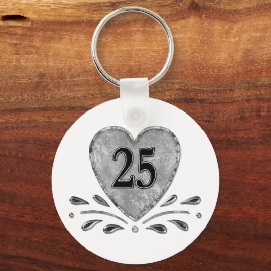 25e Jubileum - Zilver Sleutelhanger (Voorkant)