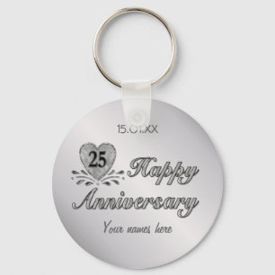 25e Jubileum - Zilver Sleutelhanger
