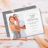 25e jubileum Zilveren Hartjes Save the Date Foto Aankondigingskaart