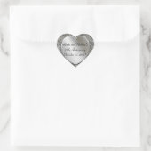 25e Jubileum zilveren pailletten hart Stickers (Tas)