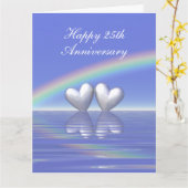 25e Jubileum Zilverharding Kaart (Gele Bloem)