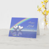 25e Jubileum Zilverharding Kaart (Gele Bloem)