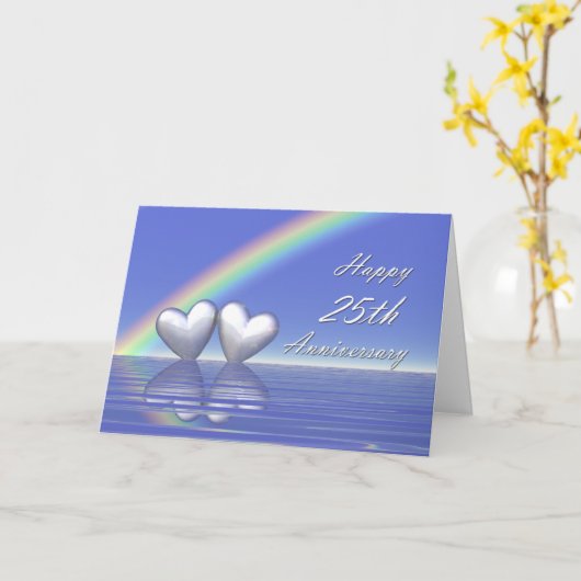 25e Jubileum Zilverharding Kaart (Gele Bloem)