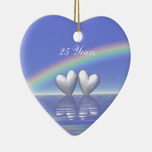 25e Jubileum Zilverharding Keramisch Ornament (Rechts)