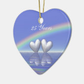 25e Jubileum Zilverharding Keramisch Ornament (Links)