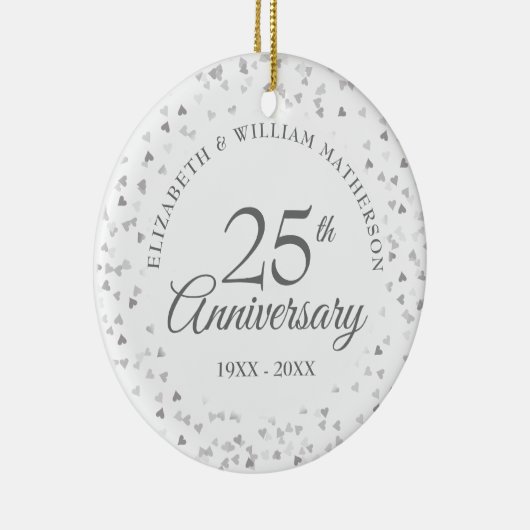 25e Jubileum Zilverharding Keramisch Ornament (Rechts)