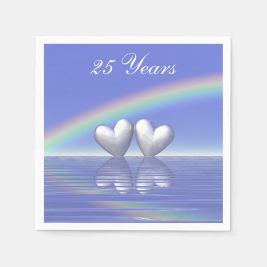 25e Jubileum Zilverharding Servetten (Voorkant)