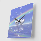 25e Jubileum Zilverharding Vierkante Klok (Hoek)