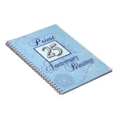 25e Jubileum zilvernummer op blauw Notitieboek (Rechterzijde)