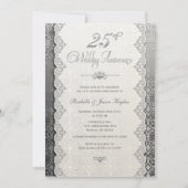 25e Jubileum Zilveruitnodiging Kaart (Voorkant)