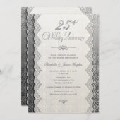 25e Jubileum Zilveruitnodiging Kaart (Voorkant / Achterkant)