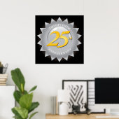 25e Jubileum Zilverzegel Poster (Thuiskantoor)