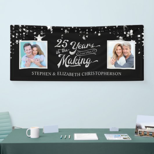 25e Jubileum zwart & zilver, foto's & nu Spandoek (Beurs)