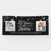 25e Jubileum zwart & zilver, foto's & nu Spandoek (Horizontaal)