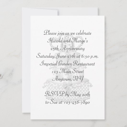 25e jubileumfeest kaart (Voorkant)