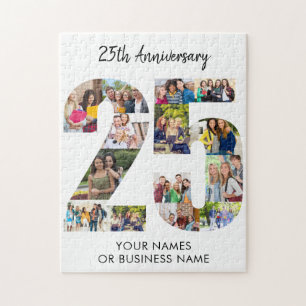 25e jubileumnummer 25 fotocollage legpuzzel