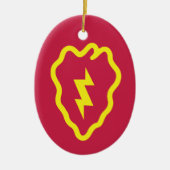 25e Kerstdivisie infanterie Keramisch Ornament (Voorkant)