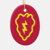 25e Kerstdivisie infanterie Keramisch Ornament (Achterkant)