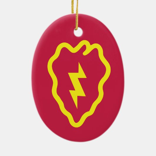 25e Kerstdivisie infanterie Keramisch Ornament (Achterkant)