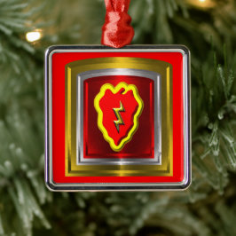 25e Kerstdivisie infanterie Metalen Ornament