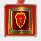 25e Kerstdivisie infanterie Metalen Ornament (Voorkant)