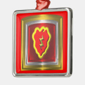 25e Kerstdivisie infanterie Metalen Ornament (Links)