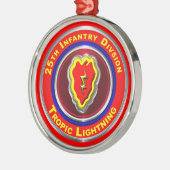 25e Kerstmis in de infanteriedivisie keepomwille Metalen Ornament (Links)