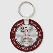 25e klas reünie ideeën, 25e reünie gunsten, sleutelhanger (Voorkant)