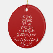 25e Liefdesherinnering Keramisch Ornament (Links)