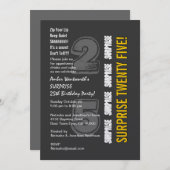 25e MAANDZUUR Goud en grijs Kaart (Voorkant / Achterkant)